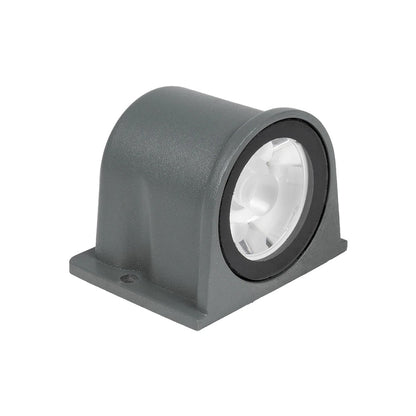 FLOODORA GLB-103-0030 Προβολέας Σποτ Wall Washer LED 3W 270lm 5° AC 220-240V Αδιάβροχο IP65 Θερμό Λευκό 2700K - Sanan SMD Chip - Γκρι Ανθρακί Ματ - Μ6.5 x Π5.5 x Υ5