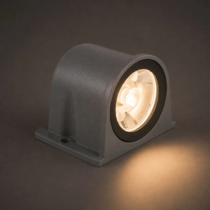 FLOODORA GLB-103-0030 Προβολέας Σποτ Wall Washer LED 3W 270lm 5° AC 220-240V Αδιάβροχο IP65 Θερμό Λευκό 2700K - Sanan SMD Chip - Γκρι Ανθρακί Ματ - Μ6.5 x Π5.5 x Υ5