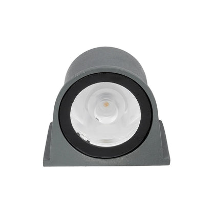 FLOODORA GLB-103-0030 Προβολέας Σποτ Wall Washer LED 3W 270lm 5° AC 220-240V Αδιάβροχο IP65 Θερμό Λευκό 2700K - Sanan SMD Chip - Γκρι Ανθρακί Ματ - Μ6.5 x Π5.5 x Υ5
