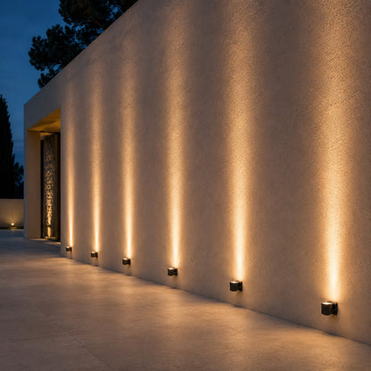 FLOODORA GLB-103-0030 Προβολέας Σποτ Wall Washer LED 3W 270lm 5° AC 220-240V Αδιάβροχο IP65 Θερμό Λευκό 2700K - Sanan SMD Chip - Γκρι Ανθρακί Ματ - Μ6.5 x Π5.5 x Υ5