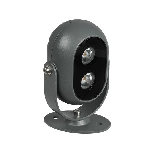 FLOODIS GLB-103-0031 Προβολέας Σποτ Wall Washer LED 4W 360lm 24° AC 220-240V Αδιάβροχο IP65 Θερμό Λευκό 2700K - Sanan SMD Chip - Γκρι Ανθρακί Ματ - Μ7 x Π5 x Υ11