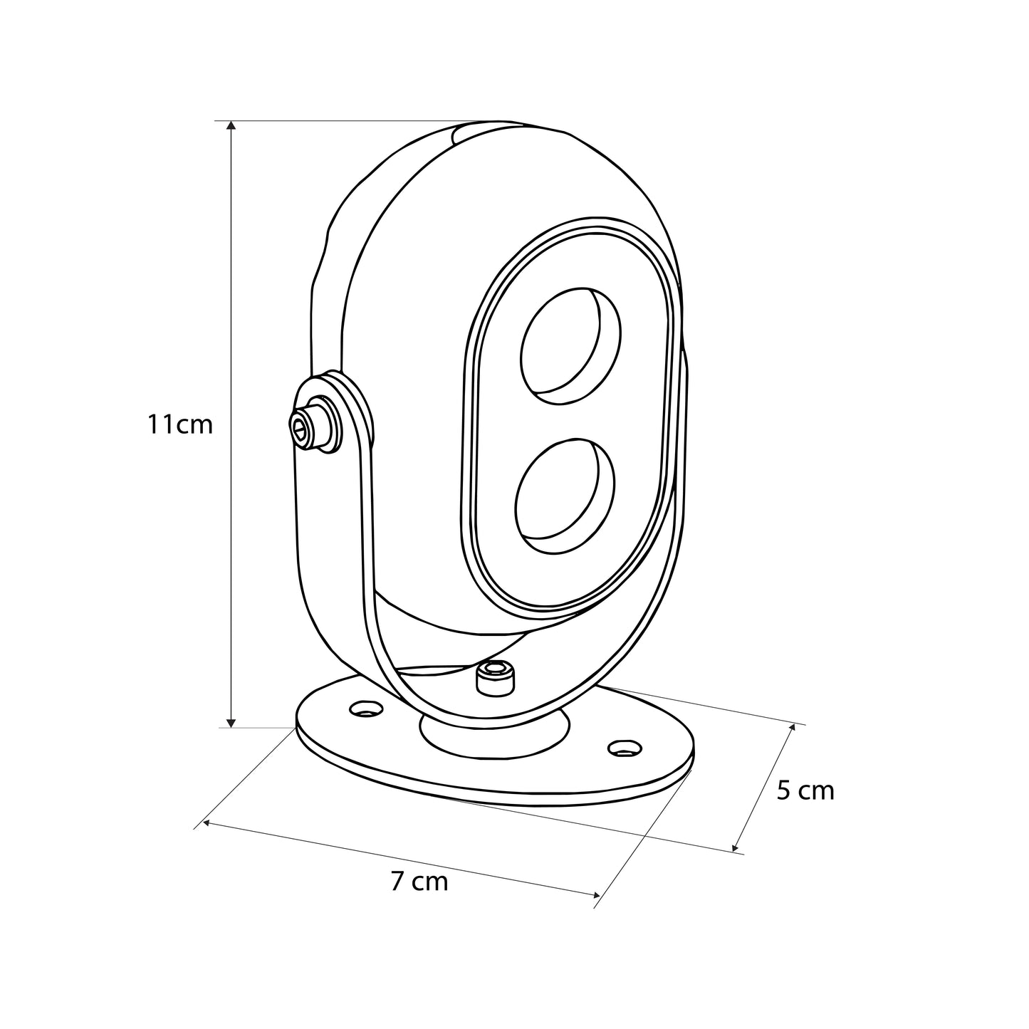 FLOODIS GLB-103-0031 Spot Wall Washer LED Projector 4W 360lm 24° AC 220-240V Waterproof IP65 Warm White 2700K - Sanan SMD Chip - Matte Anthracite Grey - L7 x W5 x H11