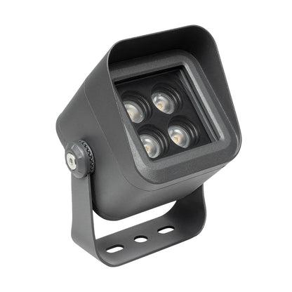 FLOODVIRA GLB-103-0032 Spot Wall Washer LED Projector 8W 720lm 24° AC 220-240V Waterproof IP65 Warm White 2700K - Sanan SMD Chip - Matte Anthracite Grey - L11 x W9 x H15