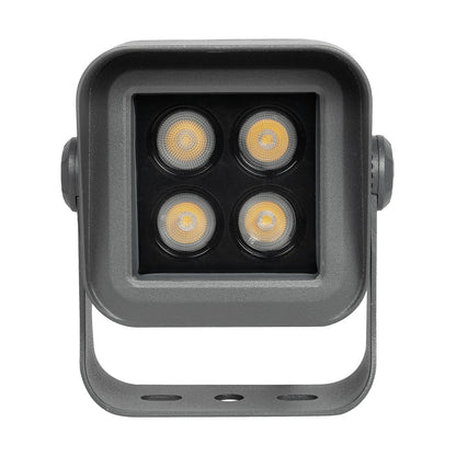 FLOODVIRA GLB-103-0032 Spot Wall Washer LED Projector 8W 720lm 24° AC 220-240V Waterproof IP65 Warm White 2700K - Sanan SMD Chip - Matte Anthracite Grey - L11 x W9 x H15
