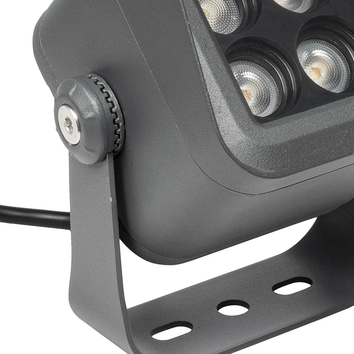 FLOODVIRA GLB-103-0032 Spot Wall Washer LED Projector 8W 720lm 24° AC 220-240V Waterproof IP65 Warm White 2700K - Sanan SMD Chip - Matte Anthracite Grey - L11 x W9 x H15