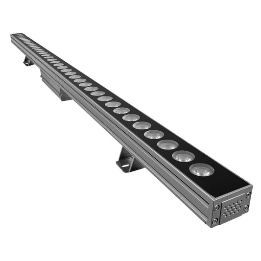 WASHERLUMA GLB-103-0033 Μπάρα Φωτισμού Wall Washer LED 36W 3240lm 30° AC 220-240V Αδιάβροχο IP65 Θερμό Λευκό 2700K - Sanan SMD Chip - Γκρι Ανθρακί Ματ - Μ100 x Π4 x Υ6.5