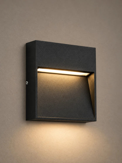 STEPINI GLB-103-0035 LED Stair/Pathway Light 3W 270lm 45° AC 220-240V Waterproof IP65 Warm White 2700K - Sanan SMD Chip - Matte Black - L11.5 x W3 x H11.5