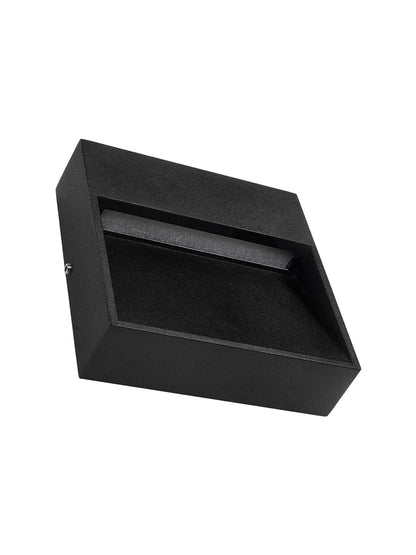 STEPINI GLB-103-0035 LED Stair/Pathway Light 3W 270lm 45° AC 220-240V Waterproof IP65 Warm White 2700K - Sanan SMD Chip - Matte Black - L11.5 x W3 x H11.5