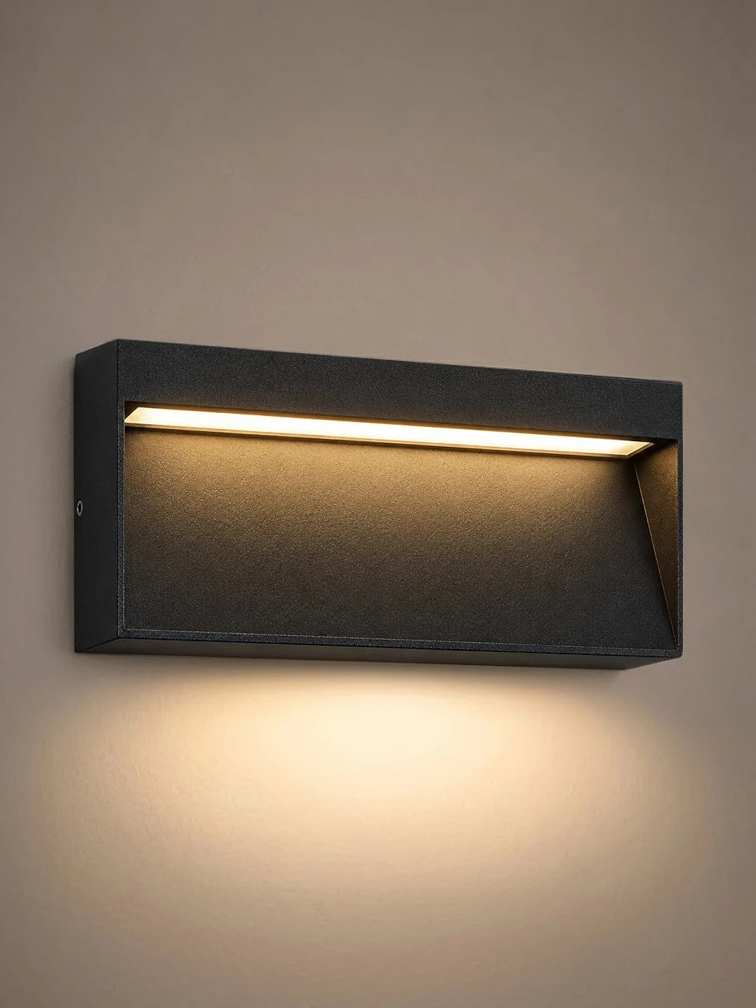 STEPINI GLB-103-0036 LED Stair/Hallway Light 9W 810lm 45° AC 220-240V Waterproof IP65 Warm White 2700K - Sanan SMD Chip - Matte Black - L20 x W3 x H9