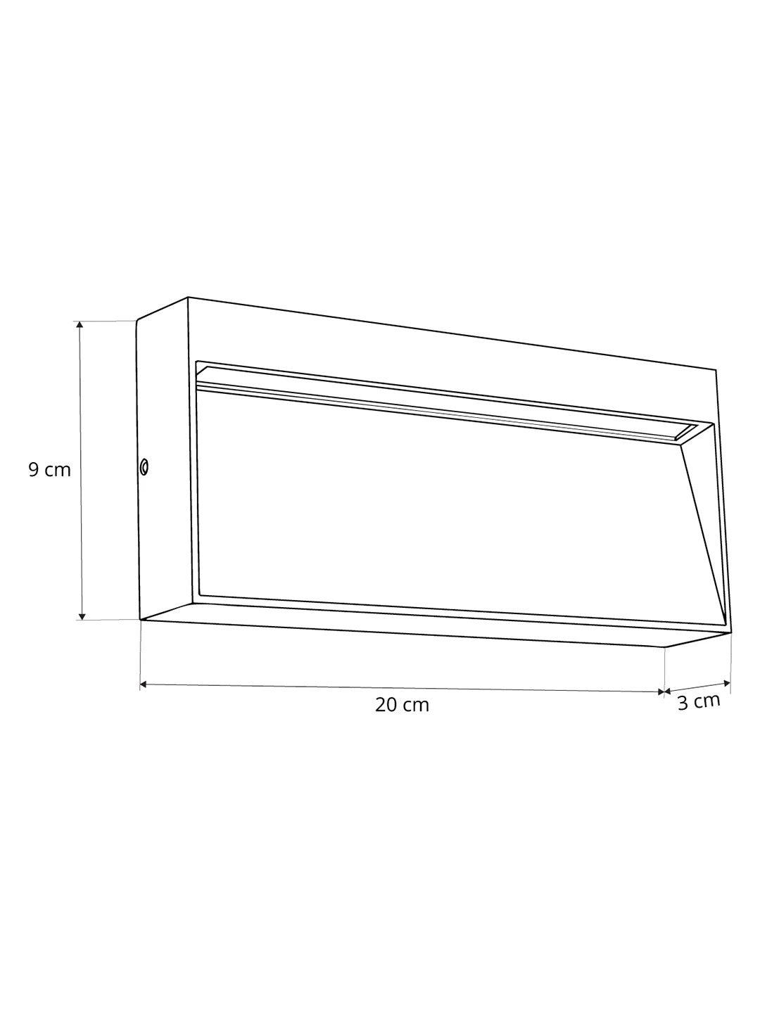 STEPINI GLB-103-0036 LED Stair/Hallway Light 9W 810lm 45° AC 220-240V Waterproof IP65 Warm White 2700K - Sanan SMD Chip - Matte Black - L20 x W3 x H9