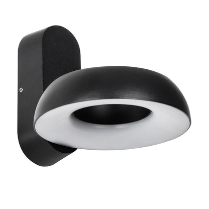 LINEART GLB-103-0037 LED Wall Light / Sconce 12W 1080lm 120° AC 220-240V Waterproof IP65 Warm White 2700K - Sanan SMD Chip - Matte Black - L16 x W20 x H15