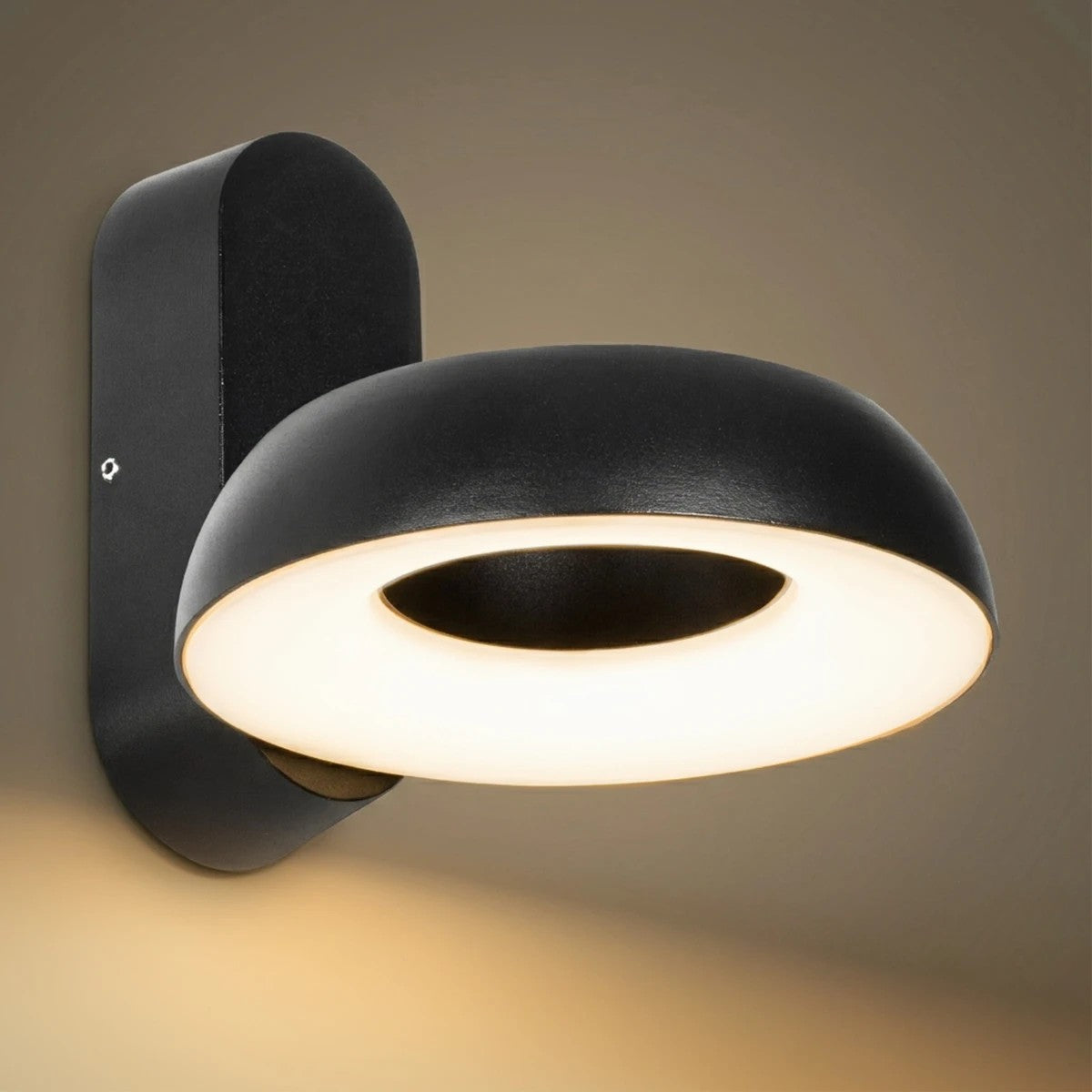 LINEART GLB-103-0037 LED Wall Light / Sconce 12W 1080lm 120° AC 220-240V Waterproof IP65 Warm White 2700K - Sanan SMD Chip - Matte Black - L16 x W20 x H15