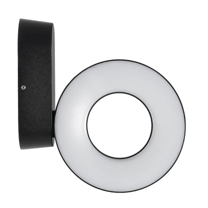 LINEART GLB-103-0037 LED Wall Light / Sconce 12W 1080lm 120° AC 220-240V Waterproof IP65 Warm White 2700K - Sanan SMD Chip - Matte Black - L16 x W20 x H15