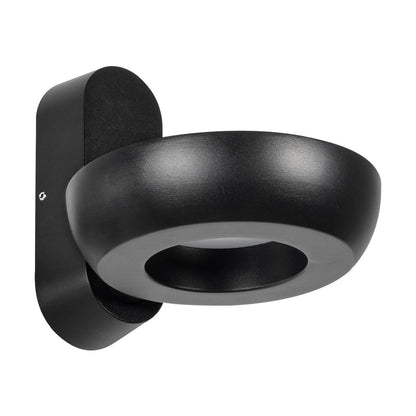 LINEART GLB-103-0037 LED Wall Light / Sconce 12W 1080lm 120° AC 220-240V Waterproof IP65 Warm White 2700K - Sanan SMD Chip - Matte Black - L16 x W20 x H15