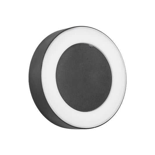 LINEART GLB-103-0038 Φωτιστικό Τοίχου / Απλίκα LED 18W 1620lm 120° AC 220-240V Αδιάβροχο IP65 Θερμό Λευκό 2700K - Sanan SMD Chip - Μαύρο Ματ - Μ20 x Π4.5 x Υ20