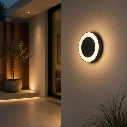 LINEART GLB-103-0038 LED Wall Light / Sconce 18W 1620lm 120° AC 220-240V Waterproof IP65 Warm White 2700K - Sanan SMD Chip - Matte Black - L20 x W4.5 x H20
