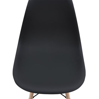 Καρέκλα Τραπεζαρίας Nova PP Μαύρο - Ξύλινο Φυσικό Πόδι 46x51x80