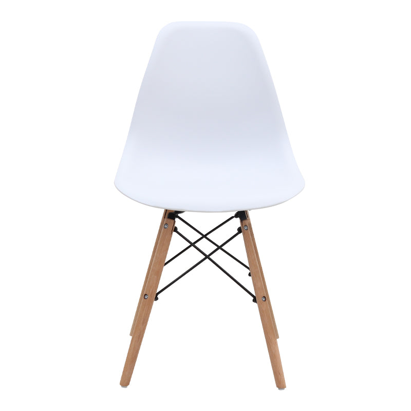 Καρέκλα Τραπεζαρίας Nova PP Λευκό - Ξύλινο Φυσικό Πόδι 46x51x80