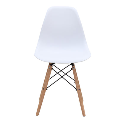 Καρέκλα Τραπεζαρίας Nova PP Λευκό - Ξύλινο Φυσικό Πόδι 46x51x80