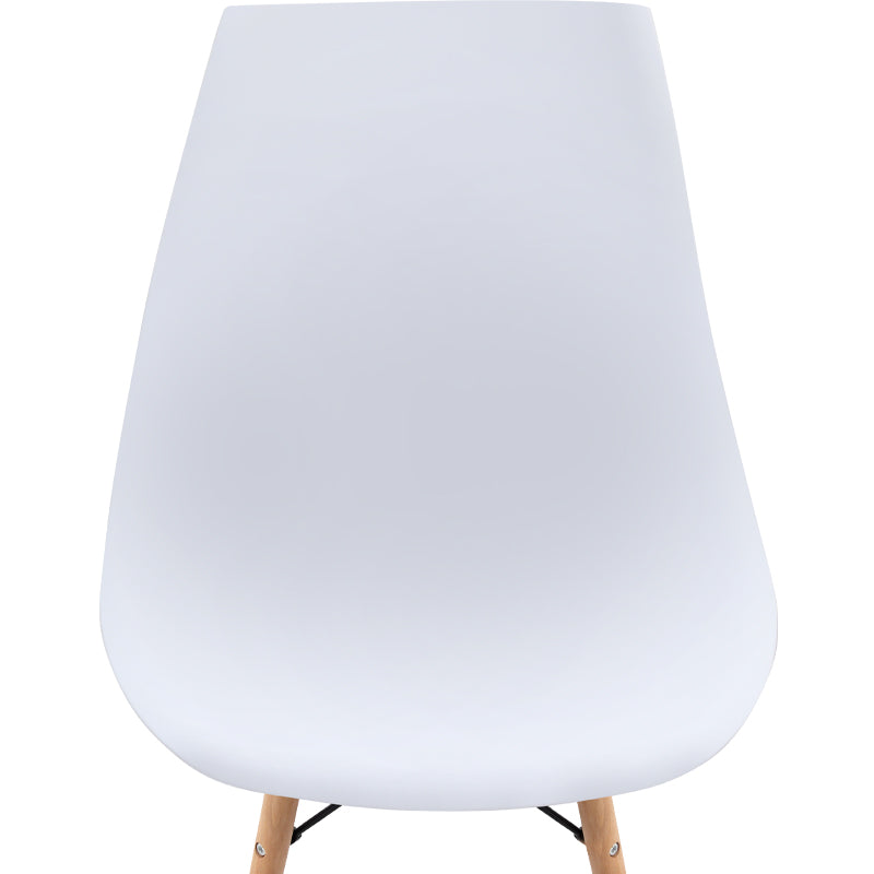 Καρέκλα Τραπεζαρίας Nova PP Λευκό - Ξύλινο Φυσικό Πόδι 46x51x80