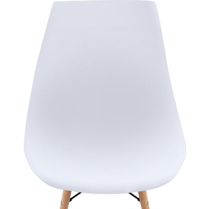 Καρέκλα Τραπεζαρίας Nova PP Λευκό - Ξύλινο Φυσικό Πόδι 46x51x80