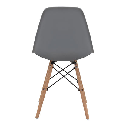 Καρέκλα Τραπεζαρίας Nova PP Γκρι - Ξύλινο Φυσικό Πόδι 46x51x80