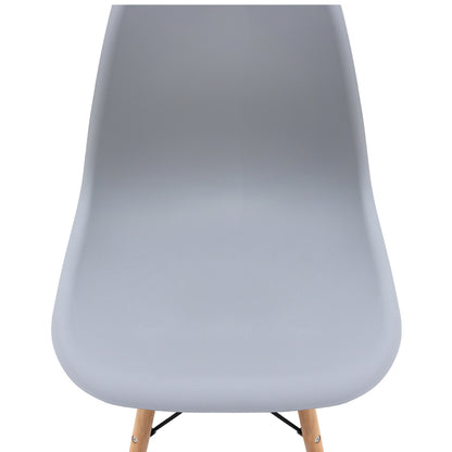 Καρέκλα Τραπεζαρίας Nova PP Γκρι - Ξύλινο Φυσικό Πόδι 46x51x80