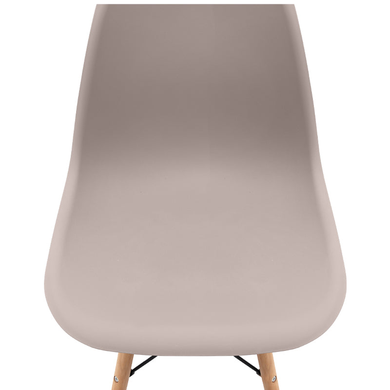 Καρέκλα Τραπεζαρίας Nova PP Cappuccino - Ξύλινο Φυσικό Πόδι 46x51x80