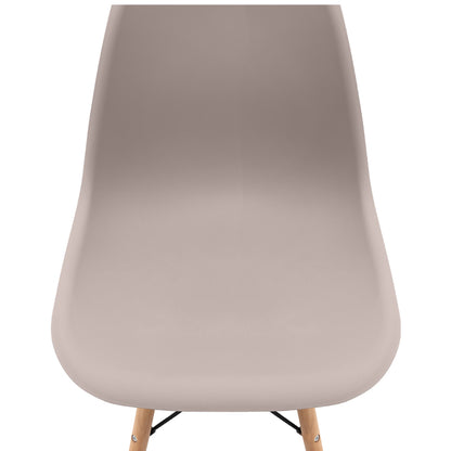 Καρέκλα Τραπεζαρίας Nova PP Cappuccino - Ξύλινο Φυσικό Πόδι 46x51x80