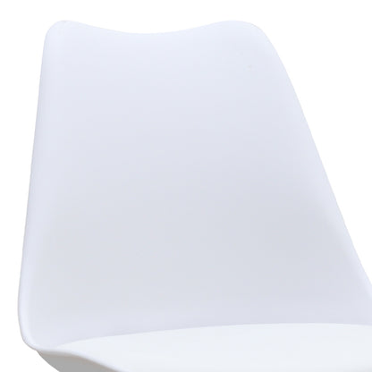 Καρέκλα Τραπεζαρίας Viva PP - PU Λευκό - Ξύλινο Λευκό Πόδι 48,5x54x80