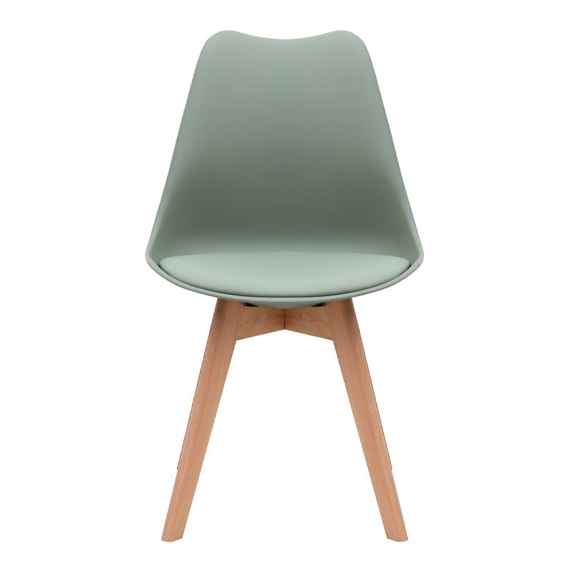 Καρέκλα Τραπεζαρίας Viva PP - PU Φυστικί - Ξύλινο Φυσικό Πόδι 48,5x54x80