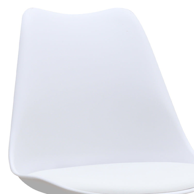 Καρέκλα Τραπεζαρίας Viva PP - PU Λευκό - Ξύλινο Φυσικό Πόδι 48,5x54x80