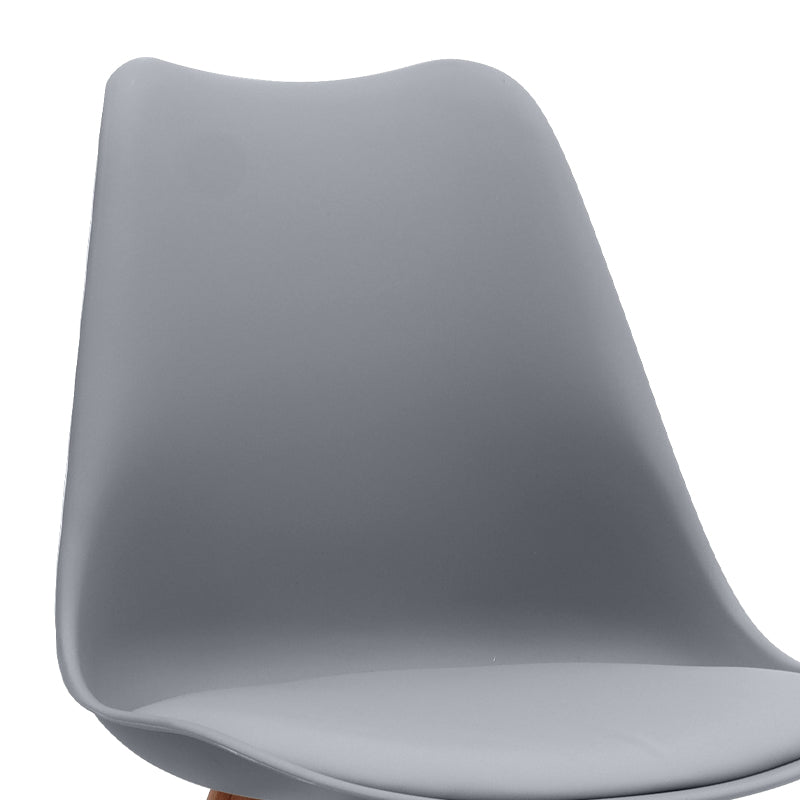 Καρέκλα Τραπεζαρίας Viva PP - PU Γκρι - Ξύλινο Φυσικό Πόδι 48,5x54x80