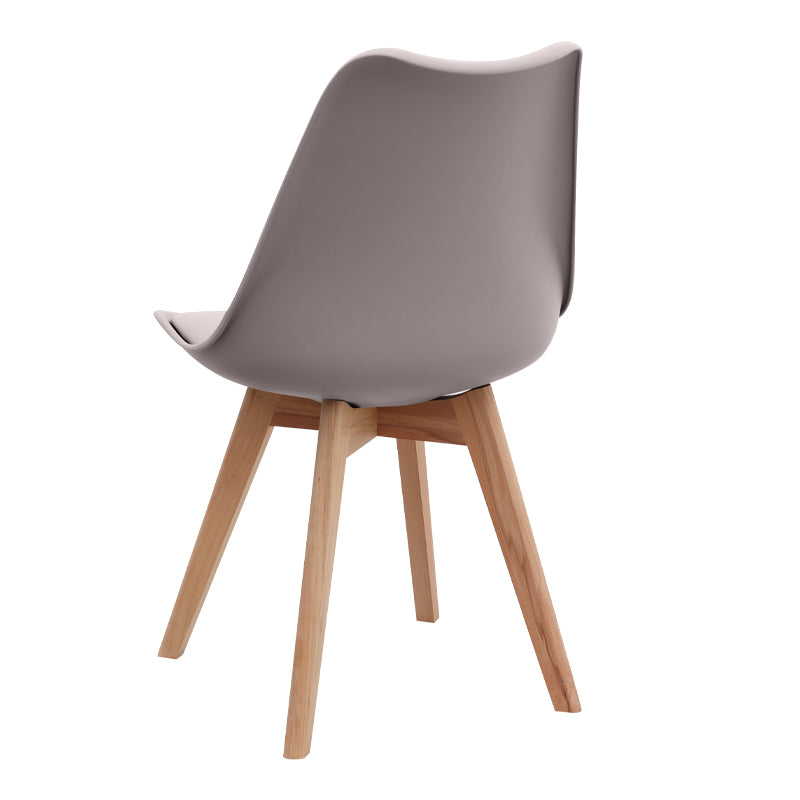 Καρέκλα Τραπεζαρίας Viva PP - PU Cappuccino - Ξύλινο Φυσικό Πόδι 48,5x54x80