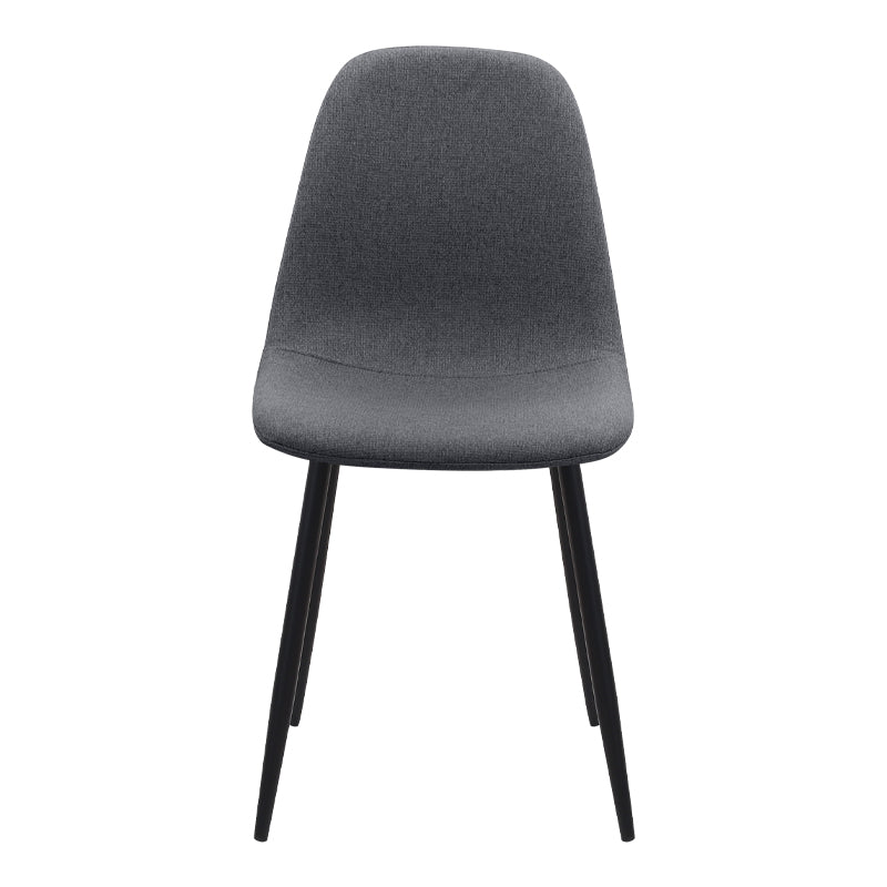 Καρέκλα Τραπεζαρίας Iris Γκρι Ύφασμα - Μεταλλικό Μαύρο Πόδι 43x50x85