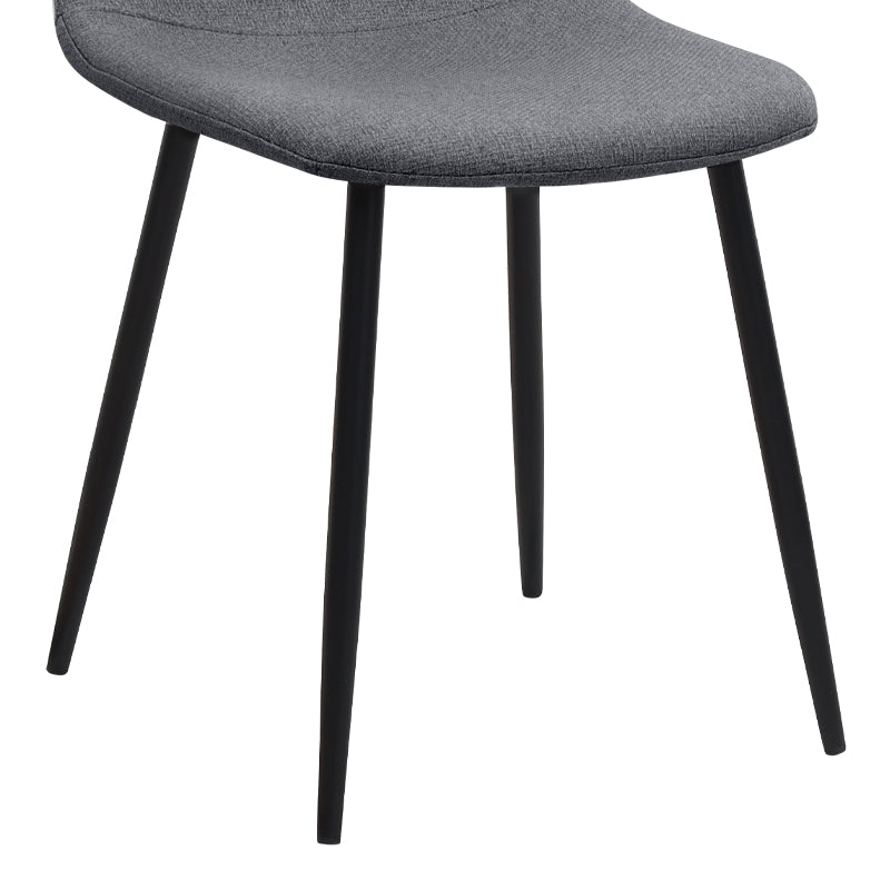 Καρέκλα Τραπεζαρίας Iris Γκρι Ύφασμα - Μεταλλικό Μαύρο Πόδι 43x50x85