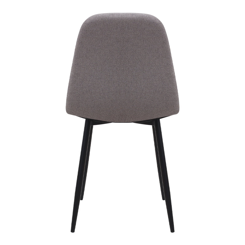 Καρέκλα Τραπεζαρίας Iris Μπεζ Ύφασμα - Μεταλλικό Μαύρο Πόδι 43x50x85