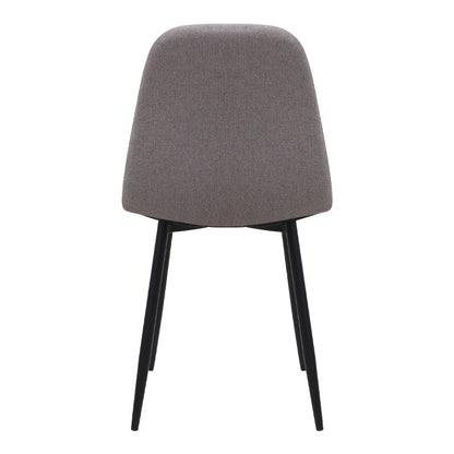 Καρέκλα Τραπεζαρίας Iris Μπεζ Ύφασμα - Μεταλλικό Μαύρο Πόδι 43x50x85