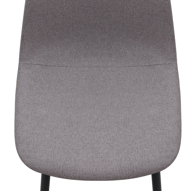 Καρέκλα Τραπεζαρίας Iris Μπεζ Ύφασμα - Μεταλλικό Μαύρο Πόδι 43x50x85