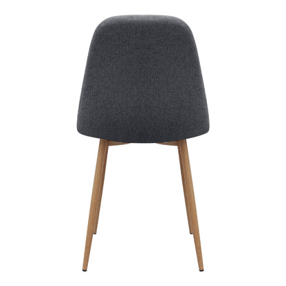 Καρέκλα Τραπεζαρίας Iris Γκρι Ύφασμα - Μεταλλικό Φυσικό Πόδι 43x50x85