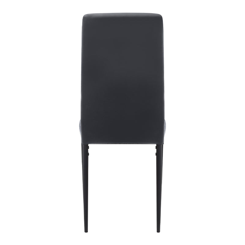 Καρέκλα Τραπεζαρίας Rosa Μαύρο PU - Μεταλλικό Μαύρο Πόδι 40x52x96