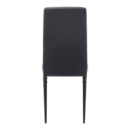 Καρέκλα Τραπεζαρίας Rosa Μαύρο PU - Μεταλλικό Μαύρο Πόδι 40x52x96