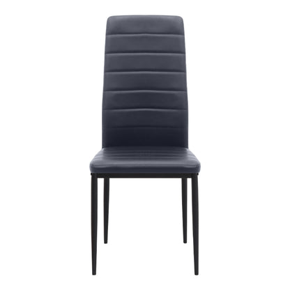 Καρέκλα Τραπεζαρίας Rosa Μαύρο PU - Μεταλλικό Μαύρο Πόδι 40x52x96