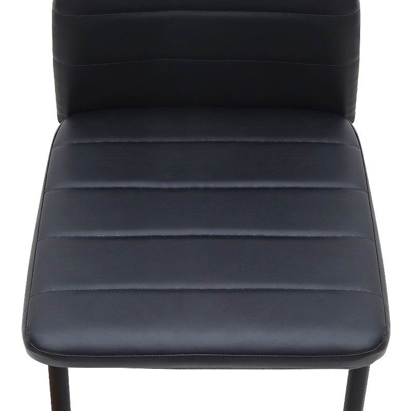 Καρέκλα Τραπεζαρίας Rosa Μαύρο PU - Μεταλλικό Μαύρο Πόδι 40x52x96