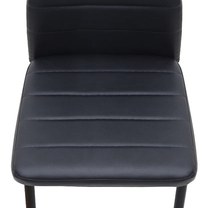 Καρέκλα Τραπεζαρίας Rosa Μαύρο PU - Μεταλλικό Μαύρο Πόδι 40x52x96