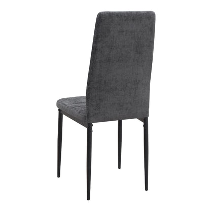 Καρέκλα Τραπεζαρίας Rosa Γκρι Ύφασμα - Μεταλλικό Μαύρο Πόδι 41x51x96