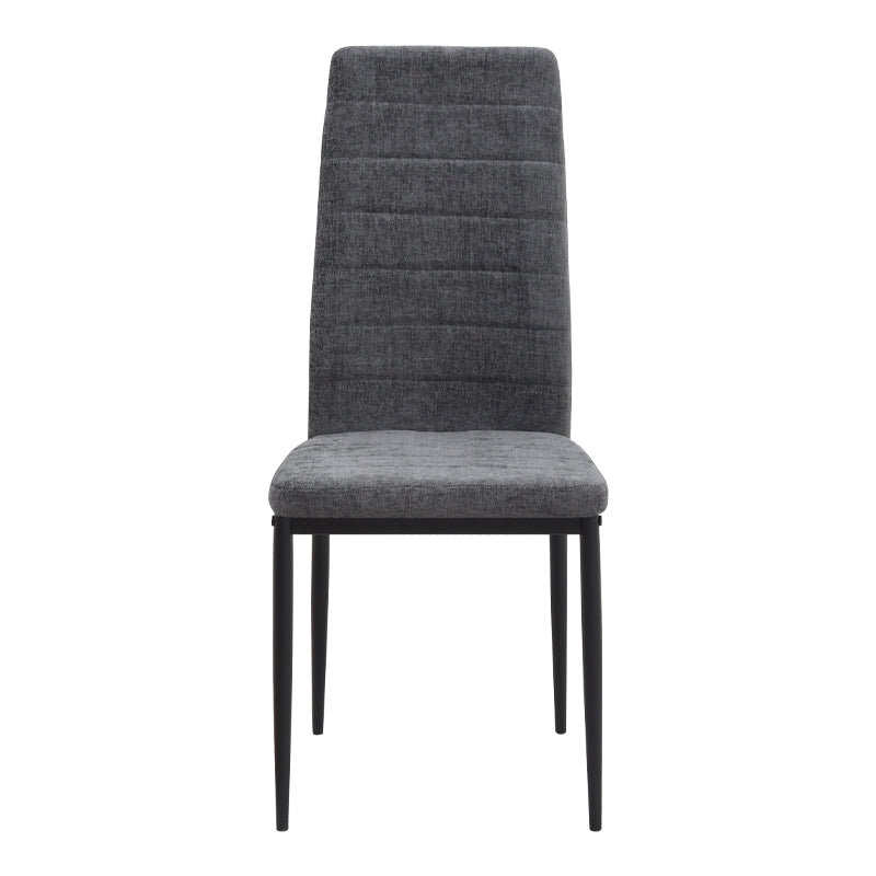 Καρέκλα Τραπεζαρίας Rosa Γκρι Ύφασμα - Μεταλλικό Μαύρο Πόδι 41x51x96