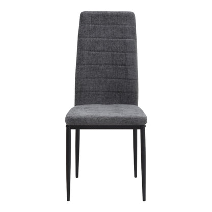 Καρέκλα Τραπεζαρίας Rosa Γκρι Ύφασμα - Μεταλλικό Μαύρο Πόδι 41x51x96