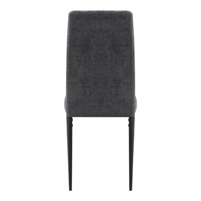 Καρέκλα Τραπεζαρίας Rosa Γκρι Ύφασμα - Μεταλλικό Μαύρο Πόδι 41x51x96
