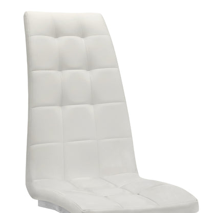 Καρέκλα Τραπεζαρίας Vela Λευκό PU - Μεταλλική Βάση Χρωμίου 41x61x107